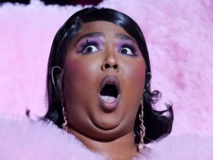 Lizzo performs on stage during The BRIT Awards 2023 at The O2 Arena on February 11, 2023 i