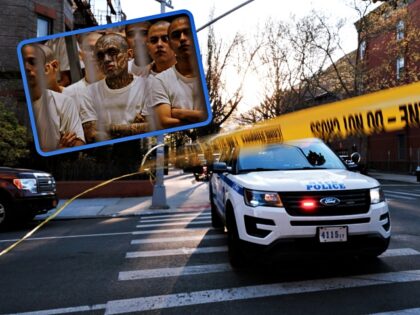 NEW YORK, NEW YORK - APRIL 13: New York City police gather at the scene of a shooting of a