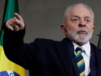 Brazilian President Luiz Inacio Lula da Silva speaks during a press conference with German