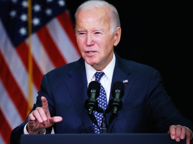 LEESBURG, VIRGINIA - FEBRUARY 08: U.S. President Joe Biden speaks during the annual House
