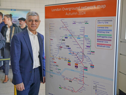 Mayor of London Sadiq Khan during a visit to Highbury and Islington underground station, n