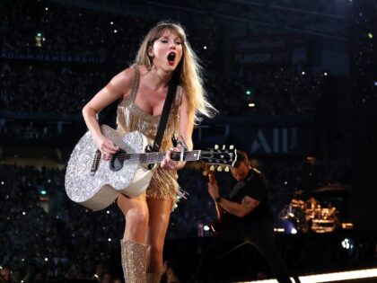 Taylor Swift performs at Accor Stadium on February 23, 2024 in Sydney, Australia. (Photo b