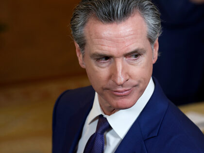 California Governor Gavin Newsom attends an event with fellow governors in the East Room o