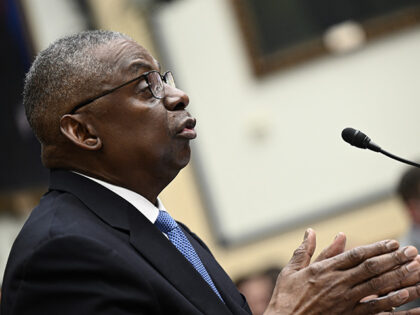 US Defense Secretary Lloyd Austin testifies during a House Committee on Armed Services hea