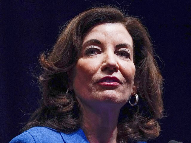 New York Governor Kathy Hochul speaks during the New York State Democratic Convention in N