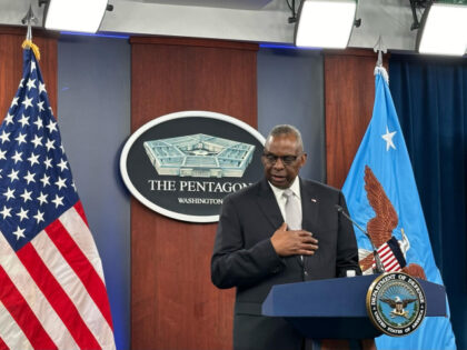 WASHINGTON D.C., UNITED STATES - FEBRUARY 01: US Secretary of Defense Lloyd Austin speaks