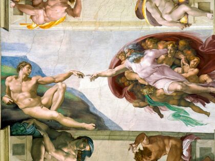 Michelangelo (Italian, 1475–1564), The Creation of Adam, c. 1508-12, fresco, 480.1 × 23