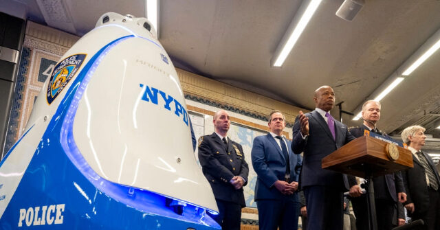 VIDEO — 'It's a Joke': NYPD Subway Robot No Longer Working Its Beat