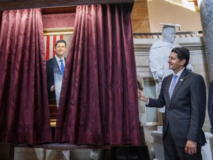 Former House Speaker Paul Ryan unveils his portrait Wednesday, May 17, 2023, on Capitol Hi