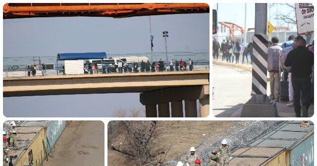 WATCH: Biden-Admin Admitted Migrants March Across Bridge over Texas-Seized Border Park