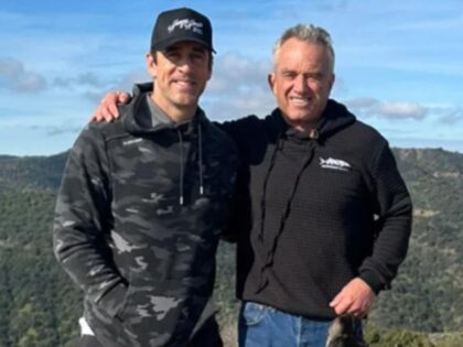 Aaron Rodgers Seen Hiking with Robert F. Kennedy Jr. While Continuing to Recover from Achilles Inju