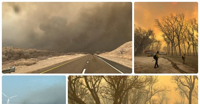 Texas Panhandle Wildfire Spreads to 800 Square Miles