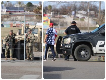 Texas Police Help Secure Border Park During Rally (Randy Clark/Breitbart Texas)