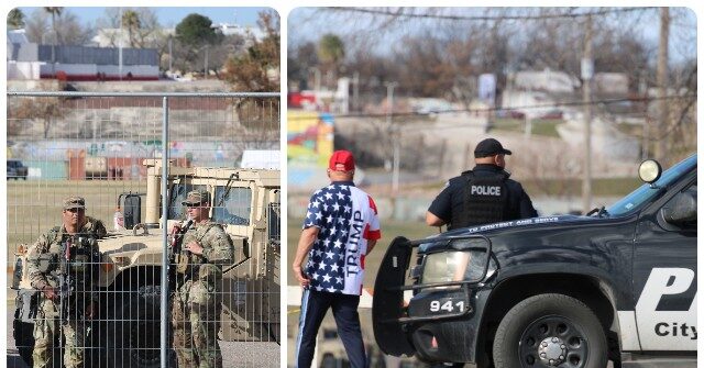PHOTOS: Texas Border Town Cops Out in Force near Seized Park as Events Unfold