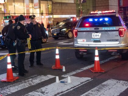 UNITED STATES -February 8: Police respond after a woman was shot inside the JD Sports stor