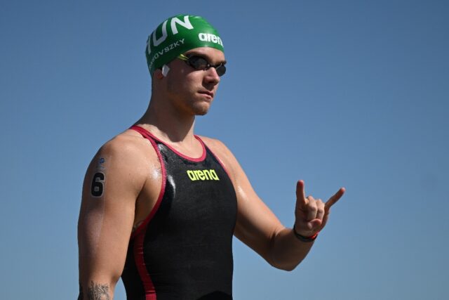 Kristof Rasovszky took gold in the men's 10k open water event at the world swimming champi