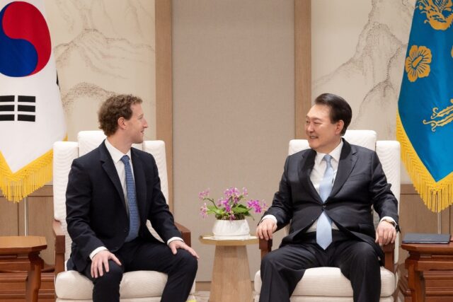 Meta chief Mark Zuckerberg met South Korea's President Yoon Suk Yeol in Seoul Thursday and