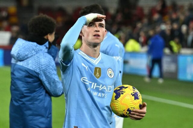 Phil Foden scored a hat-trick in Manchester City's 3-1 win over Brentford