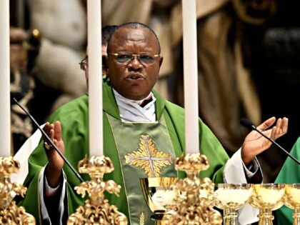 ATICAN CITY, VATICAN - OCTOBER 13: Archbishop of Kinshasa cardinal Fridolin Ambongo Beseng