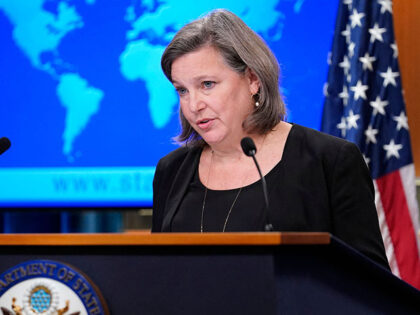 State Department Under Secretary for Political Affairs Victoria J. Nuland speaks during a