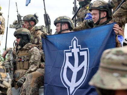 NORTHERN UKRAINE - MAY 24, 2023 - Representatives of the Russian Volunteer Corps (RDK) are