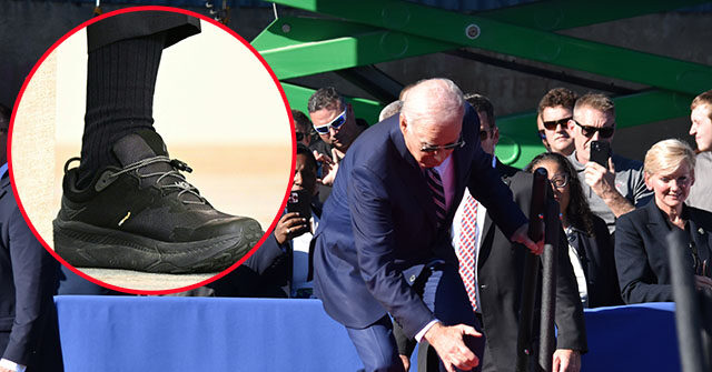 NextImg:Report: Biden Spotted Wearing Stability Shoes After Series of Stumbles