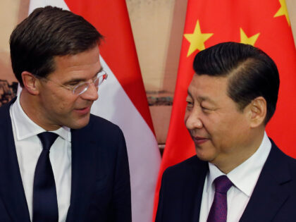 BEIJING, CHINA - NOVEMBER 15: The Netherlands' Prime Minister Mark Rutte (L) and China's P