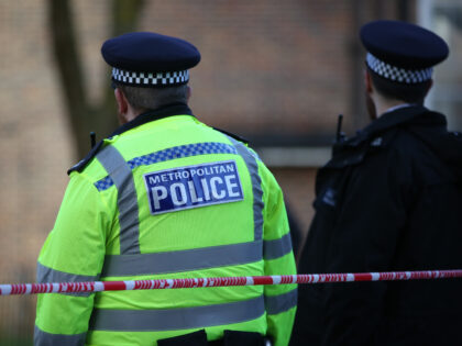 LONDON, UNITED KINGDOM - 2023/12/12: A police officer seen at a crime scene in London. (Ph