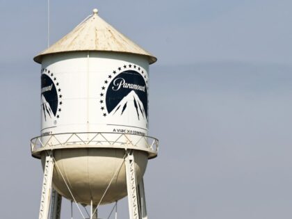 The Paramount logo is displayed at Paramount Studios on January 31, 2024 in Los Angeles, C