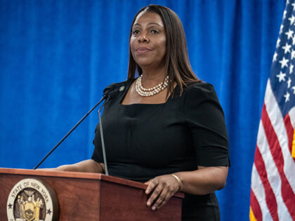 Letitia James, New York's attorney general, during a news conference in New York, US,