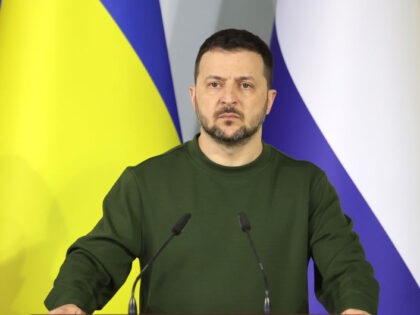 KHARKIV, UKRAINE - MARCH 1, 2024 - President of Ukraine Volodymyr Zelenskyy attends a news
