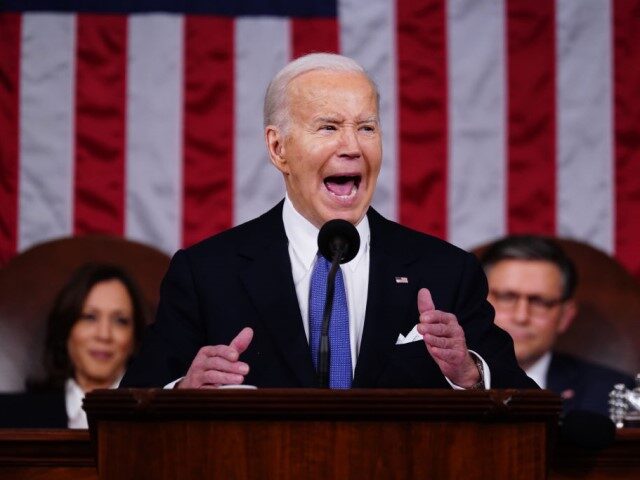 US President Joe Biden, during a State of the Union address at the US Capitol in Washingto