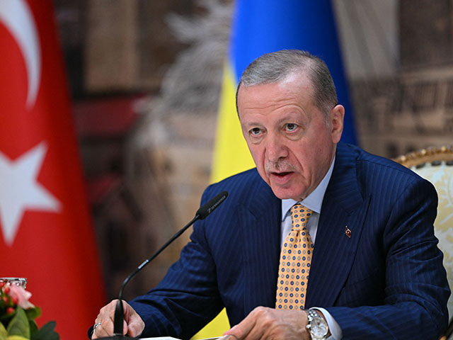 Turkish President Recep Tayyip Erdogan attends a joint press conference with Ukrainian Pre