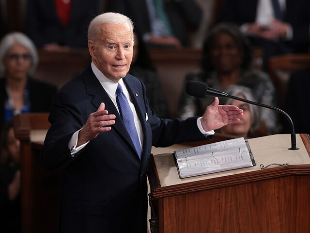 President Joe Biden delivers the State of the Union address during a joint meeting of Cong