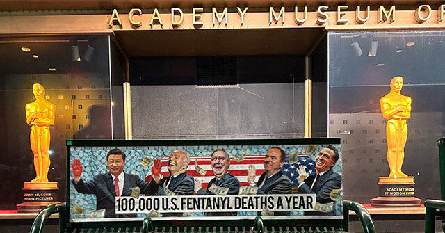 Street Art Exposing Fentanyl Crisis Hits L.A. Landmarks Ahead of Oscars