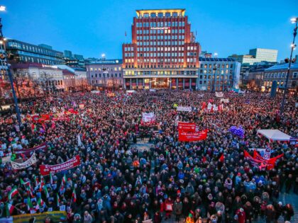 Several thousand people gather in central Oslo on March 8, 2019 to mark the International