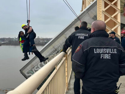 PHOTOS — ‘I Was Praying’: Heroic KY Firefighter Rescues Woman Dangling Nearly 100 Fee
