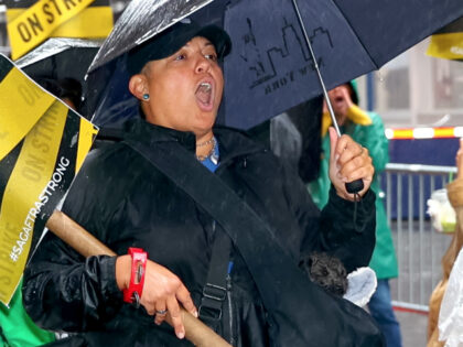 NEW YORK, NY - SEPTEMBER 26: Sara Ramirez is seen at the SAG-AFTRA picket line in Downtown