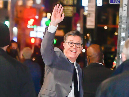 NEW YORK, NY - NOVEMBER 15: Stephen Colbert is seen outside "The Late Show with Steph