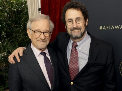 Steven Spielberg and Tony Kushner attend the AFI Awards Luncheon at Four Seasons Hotel Los