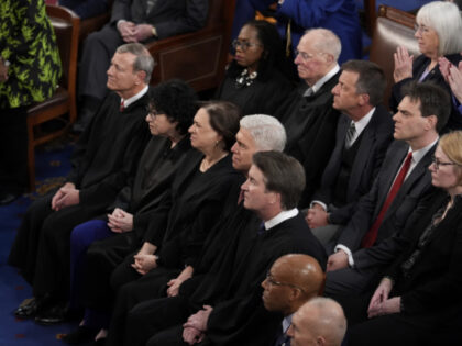 Supreme Court Justices listen as President Joe Biden delivers his State of the Union addre