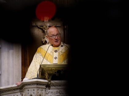 NEW YORK - NY - APRIL 04: Cardinal Timothy Dolan speaks during the Easter Sunday Service a