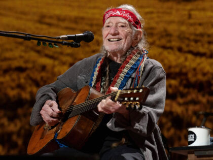 US musician Willie Nelson performs during the Farm Aid Music Festival at the Ruoff Music C