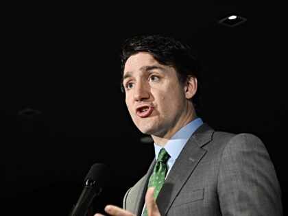 Justin Trudeau, Canada's prime minister, during a news conference in Montreal, Quebec, Can