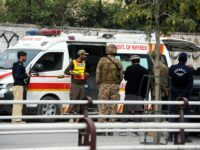 PESHAWAR, PAKISTAN - MARCH 10: Pakistan security forces inspect the crime scene after 2 ki