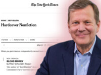 Peter Schweizer’s ‘Blood Money’ Hits #1 on New York Times Bestseller List