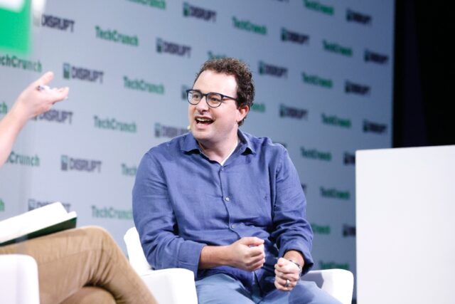 Anthropic Co-Founder & CEO Dario Amodei speaks onstage during TechCrunch Disrupt 2023 in S