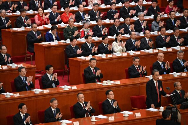 At the National People's Congress, an annual rubber-stamp legislative session, the focus t