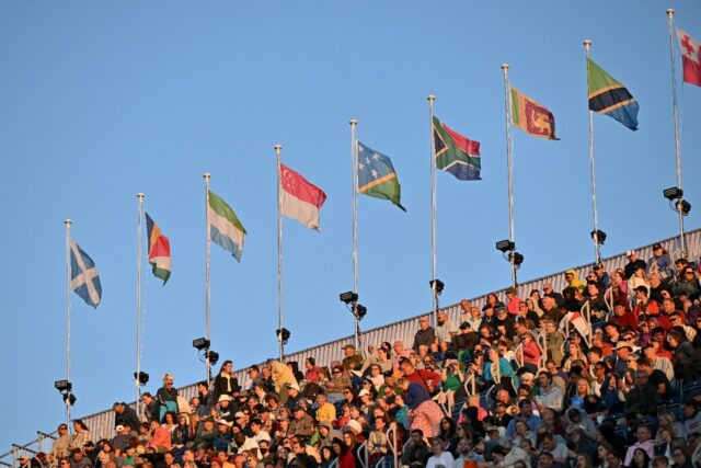 Country flags at the Commonwealth Games in Birmingham in 2022