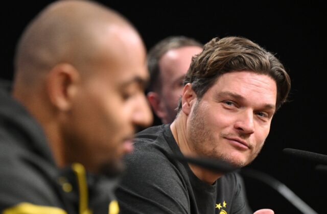 Dortmund forward Donyell Malen (L) and coach Edin Terzic (R) are both confident ahead of t